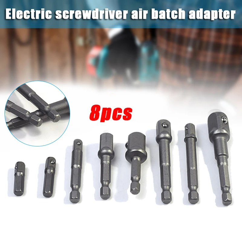 

8Pcs Socket Adapter Drill Bits Set Hex Impact Driver Tools Drill Bit Extension Socket Adapter Set DNJ998