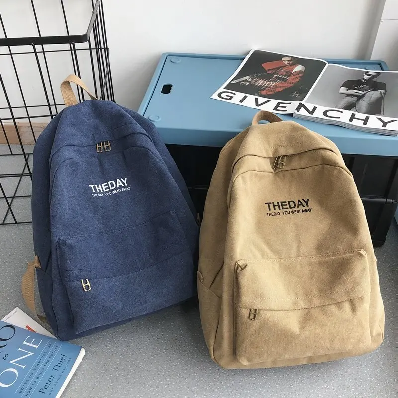 

Men Backpack Fashion School Backpack Solid Color New Casual Student Boys School Bags Mochilas Rucksacks