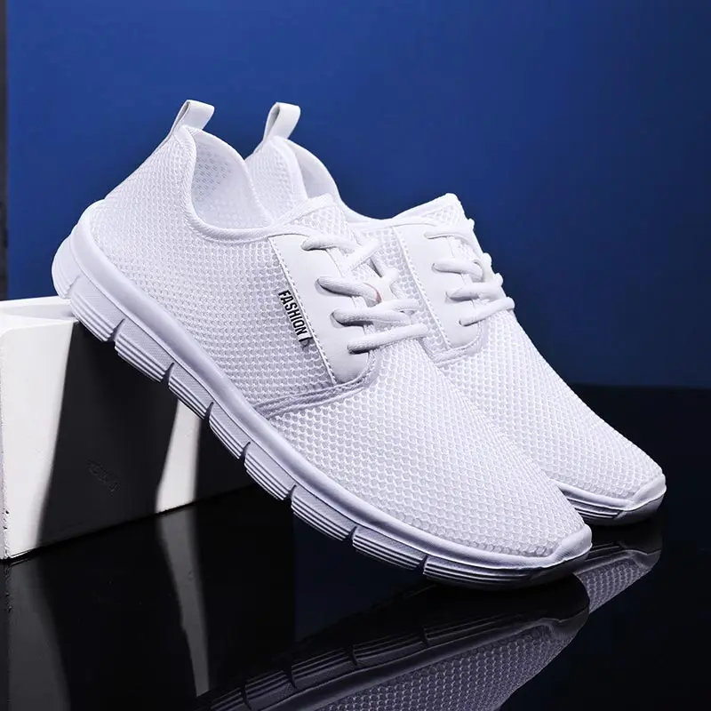 

Large Size Summer Lightweight Man Sneakers Women Sport Shoes Man Running Shoes Men's Sports White Mens Tennis Shoe Fitness D-423