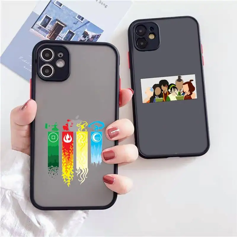 

Avatar the Last Airbender Phone Case For iPhone 12 11 Mini Pro XR XS Max 7 8 Plus X Matte transparent Back Cover