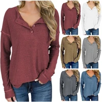 fashion comfortable knit blouse shirt buttons tops casual autumn winter tops ladies female women long sleeve blusas pullover