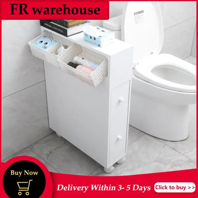 

Overseas Shipping!! Bathroom Storage Shelf Furniture Bath Cabinet Solid Wood Cupboard Shelf Tissue Cloth Storage Rack Locker HWC