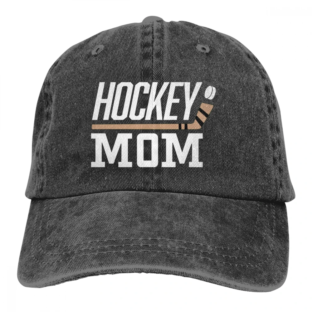Хоккей Мама Casquette темно-синий унисекс Мужские Женские джинсовые бейсболка с