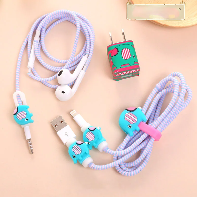 Новинка намотка для кабеля Diy Набор тпу спиральный USB кабель зарядки протектор