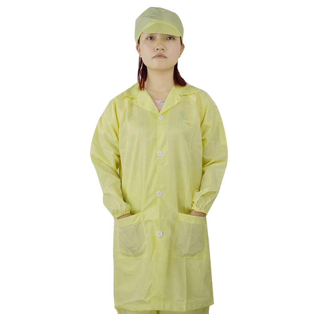 

Anti-static Smock Cleanroom Suit Overalls Dust-proof Lab Coat Isolation Gown Reusable Coveralls K2