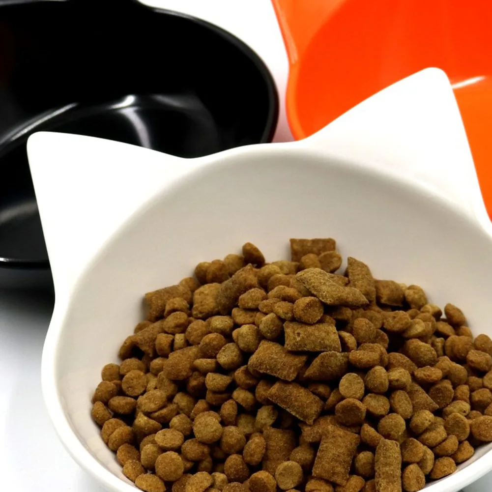 Кормушка для домашних животных миска кошек мелкая еды в форме Нескользящая