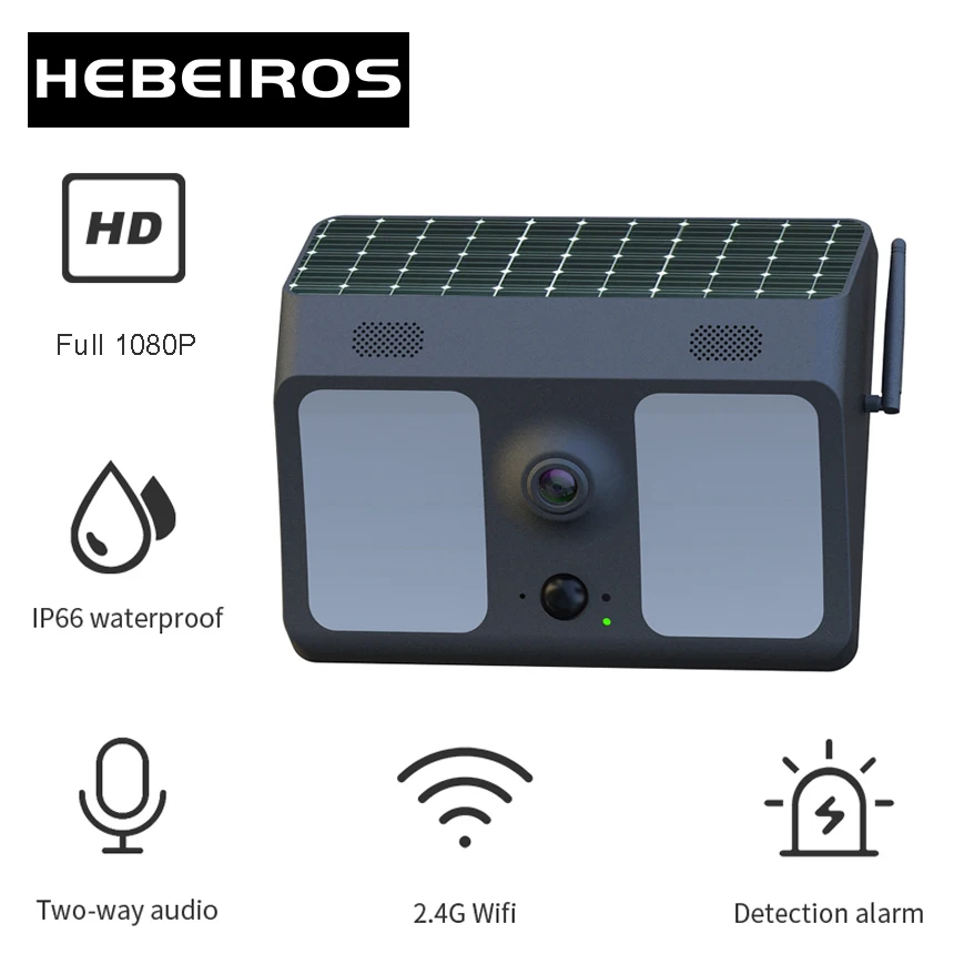 Hebeiros HD 1080P солнечная батарея прожектор камера наружная водонепроницаемая IP