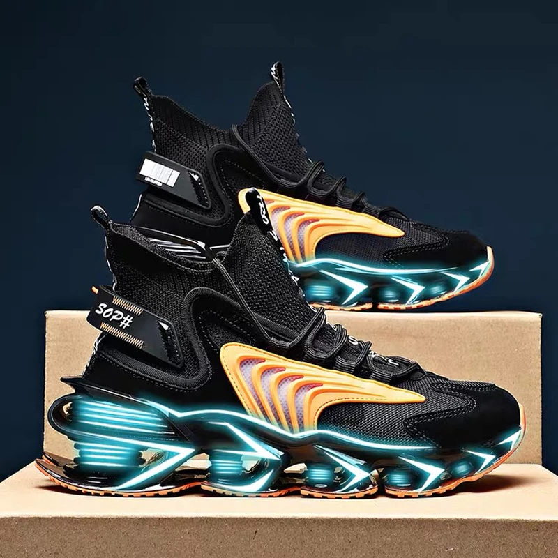 

Men Running Shoes Height Increasing Casual Fashion High Quality Fabric Sport Shoes for Men Outdoor Jogging Breathable Sneakers