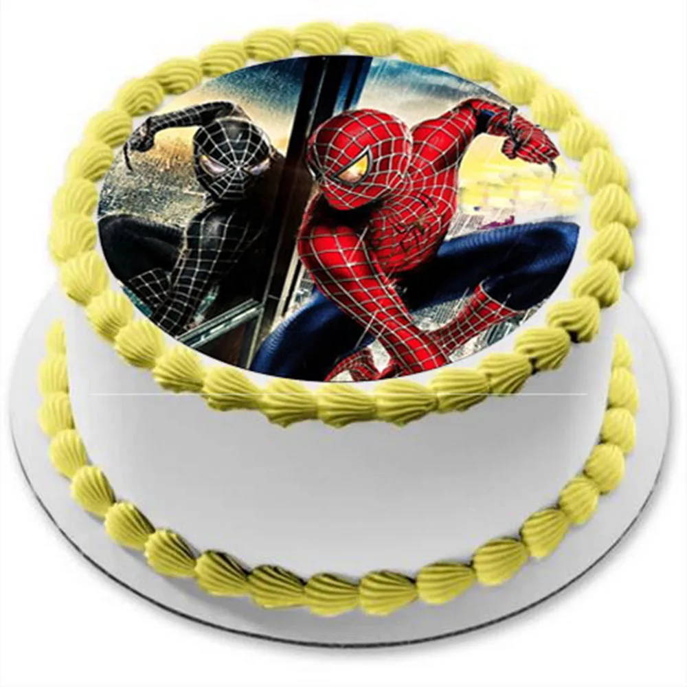 Съедобные Майлз Моралес Человек паук топпер для торта на день рождения бумажное
