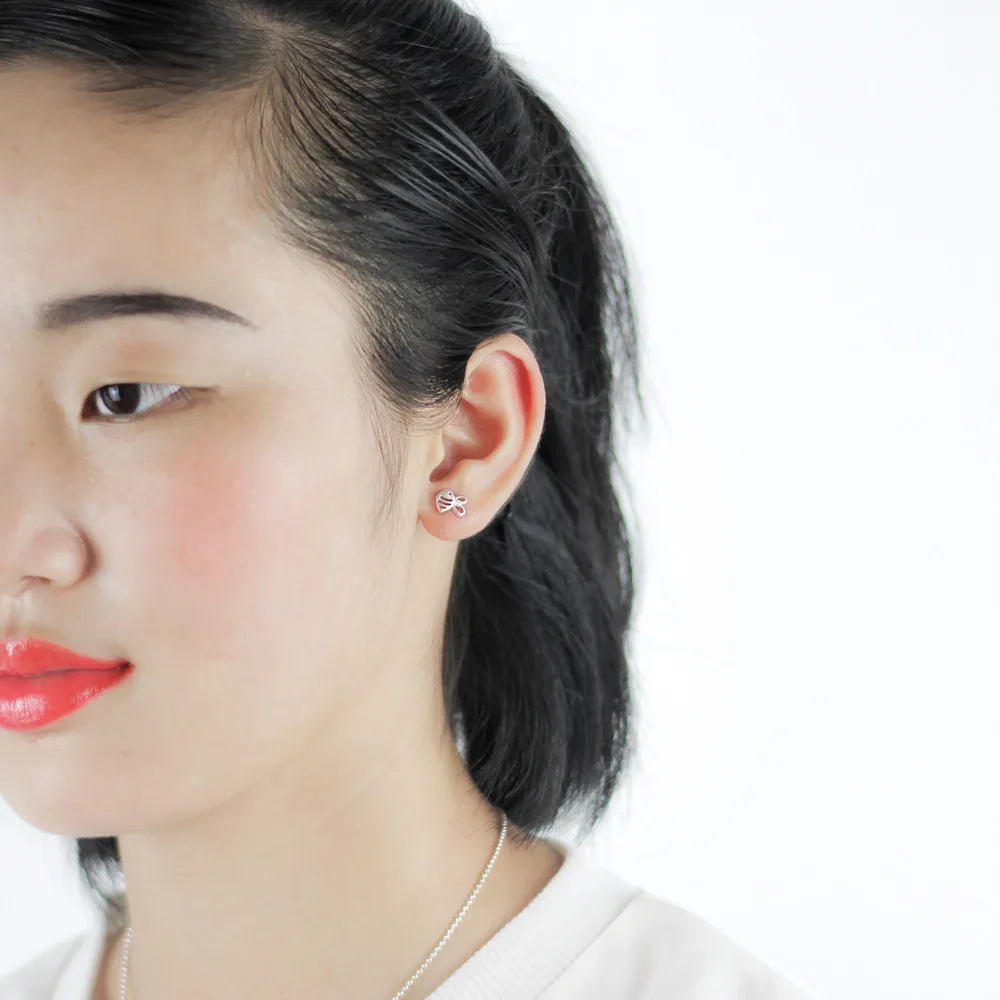 Женские серьги гвоздики Trustdavis из настоящего минималистичного стерлингового