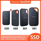 SanDisk SSD E30 E60 E61 E81 Extreme PRO ТБ 2 ТБ 1 ТБ 480GB USB 3.1 Type-AC Портативный внешний твердотельный накопитель NVME жесткий диск