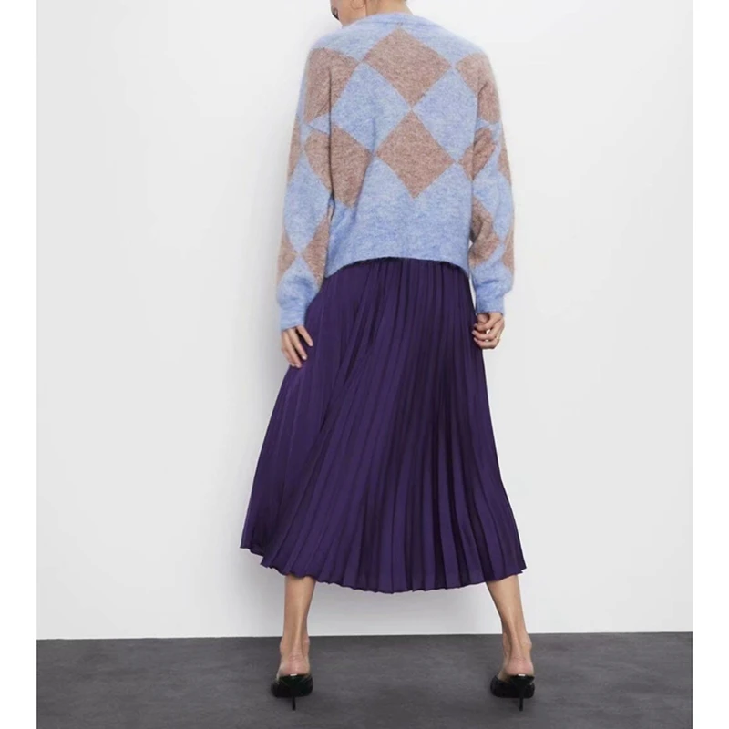 Новый вязаный свитер из шерсти и мохера пуловер с круглым воротником 2019 | Женская