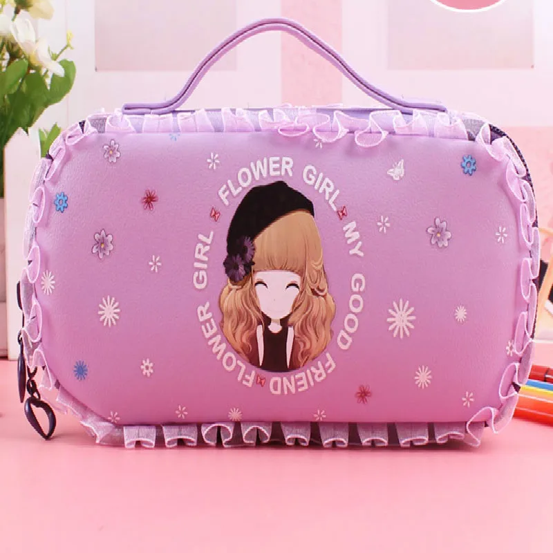 Милый чехол карандаш Kawaii для девочек многофункциональная сумка ручки школьные