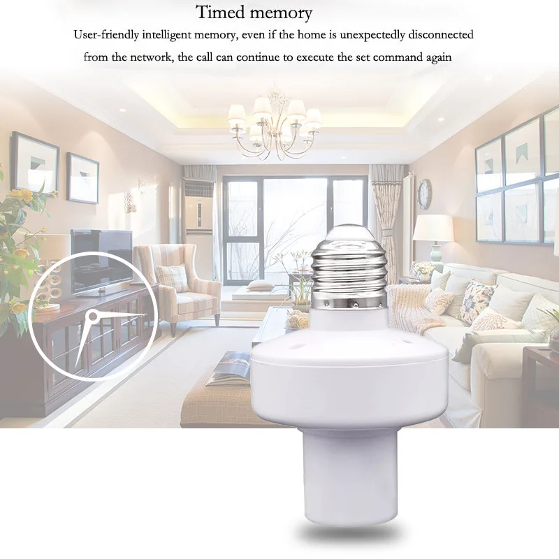 Умная Беспроводная лампа с Wi Fi Цоколь для лампы винтовым креплением патрон