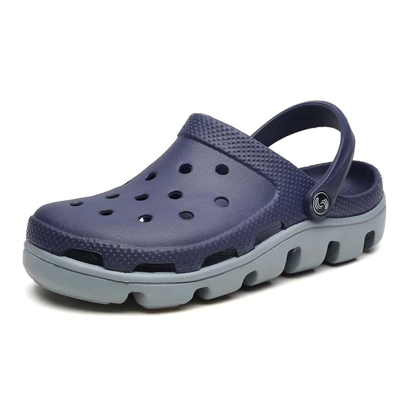 Лидер продаж; обувь с отверстиями; мужские сандалии; Новинка года; Сабо; Hombre Sandles; мужские сандалии; Мужская Летняя обувь; тапочки - Цвет: Белый