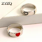 Парные кольца ZYZQ для мужчин и женщин, простые парные кольца в стиле ins, романтические Индивидуальные Кольца для влюбленных, подарок на день Святого Валентина, ювелирные изделия