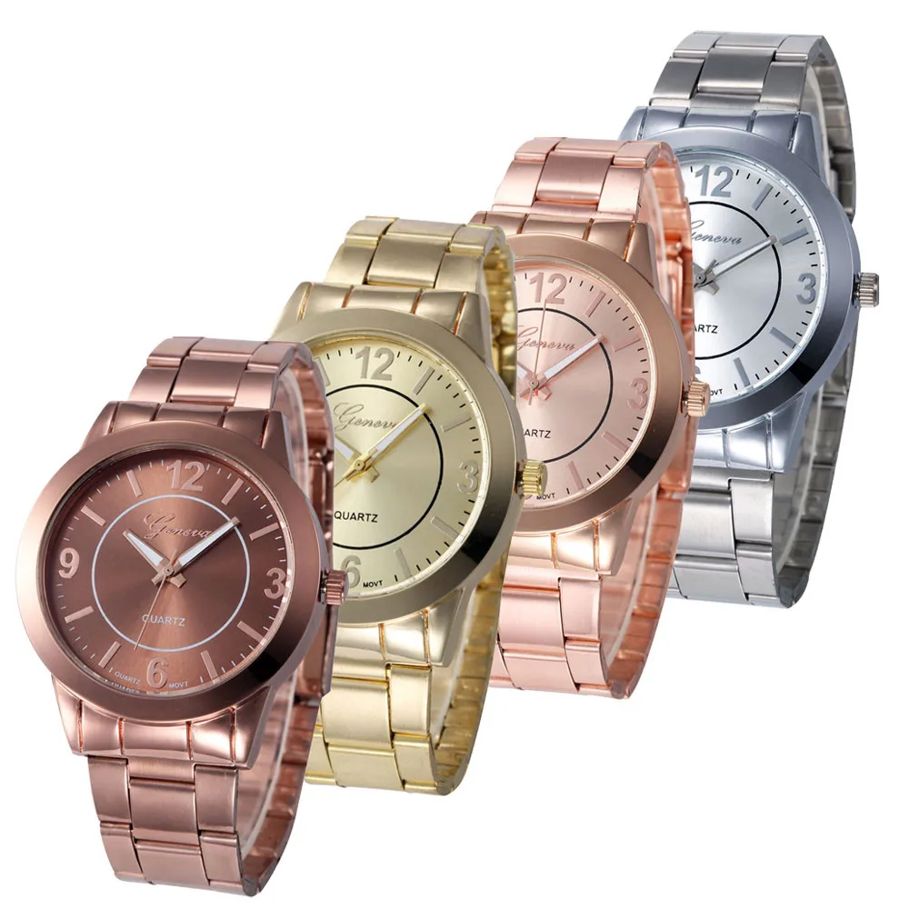 Женские Аналоговые кварцевые наручные часы с браслетом из нержавеющей