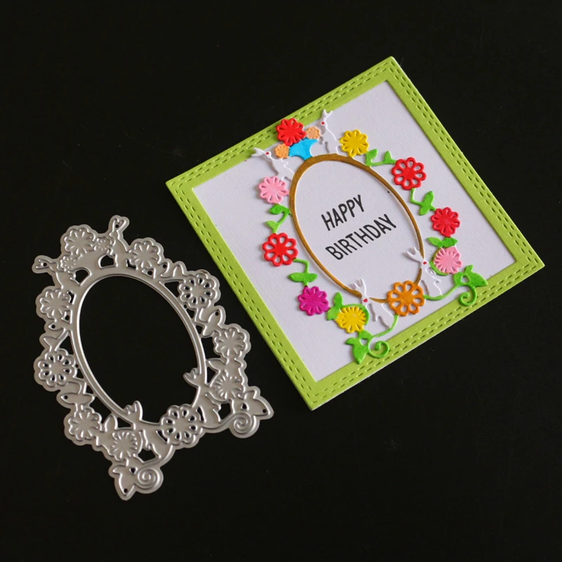 YINISE удары срезанный цветок кольцо металлические режущие штампы для трафареты