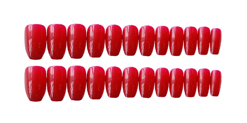 24 шт./компл. балета винно-красные короткие накладные ногти белый предварительно