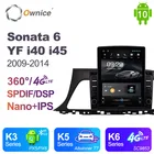 Автомагнитола Ownice на Android 10,0 для Hyundai Sonata 6, YF, i40, i45, 2009-2014, GPS, 2 Din, 4G, LTE, в стиле Tesla