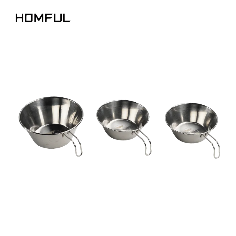 

Hitorhike outdoor camping tableware 1-2 person bowl set portable stainless steel picnic set