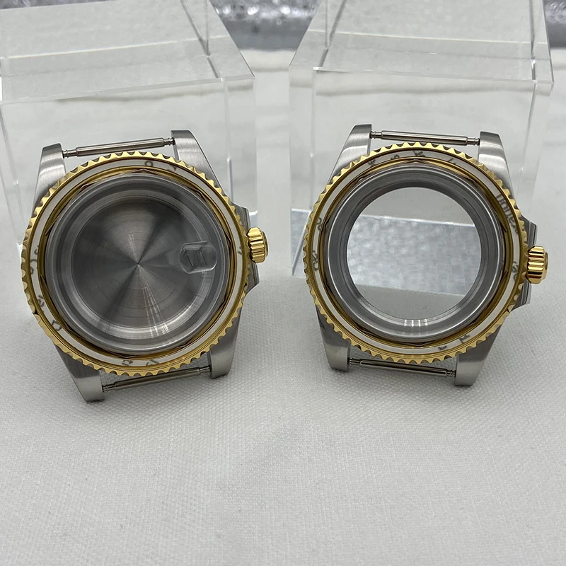 

40mm 316L stainless steel Men's watches gold case Sapphire glass nh35 nh36 dial movement accessory parts daytona Submariner