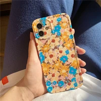 romantic floral phone case for iphone 12 12pro max for iphone 11 11pro 7 8 plus se2020 xs max x xr xs silicone tpu case capa