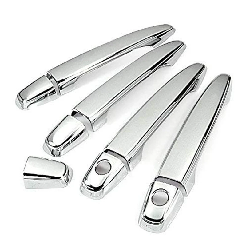 9 шт. хромированные дверные ручки крышки Накладка с дополнительной замочной