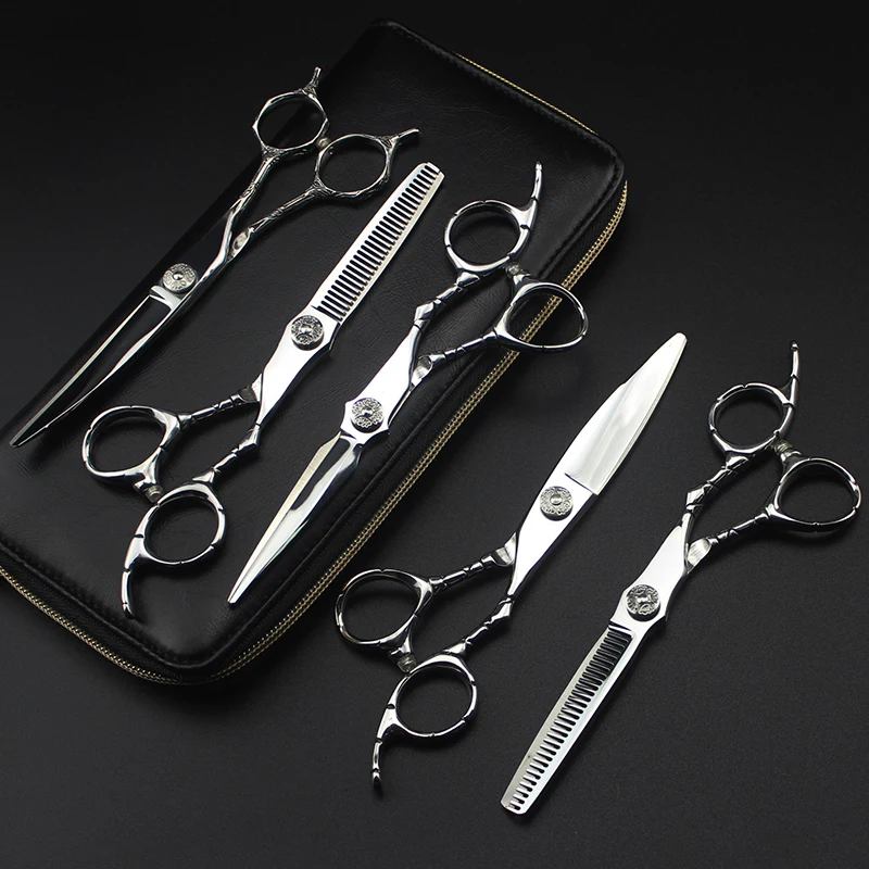 6 Inch Japan Stainless Factory Made SUS 440c Steel Hair Cutting Scissors Set