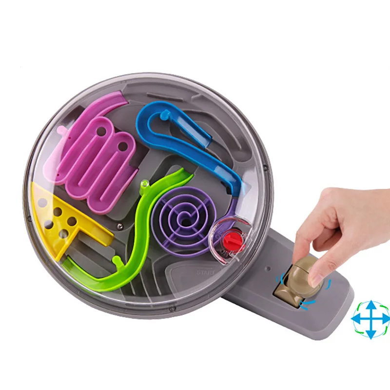 

3D Magic Intellect Ball Marble Puzzle Game perplexus magnetic balls IQ Balance toy,Educational classic toys handle Maze Ball