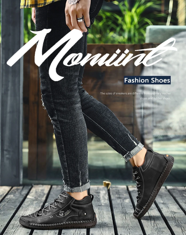 Plus Size Winter Men Shoes Casual Split Leather Shoes Men Loafers Super Comfort Snow Shoes Men Flats Hot Sale Moccasins Shoes