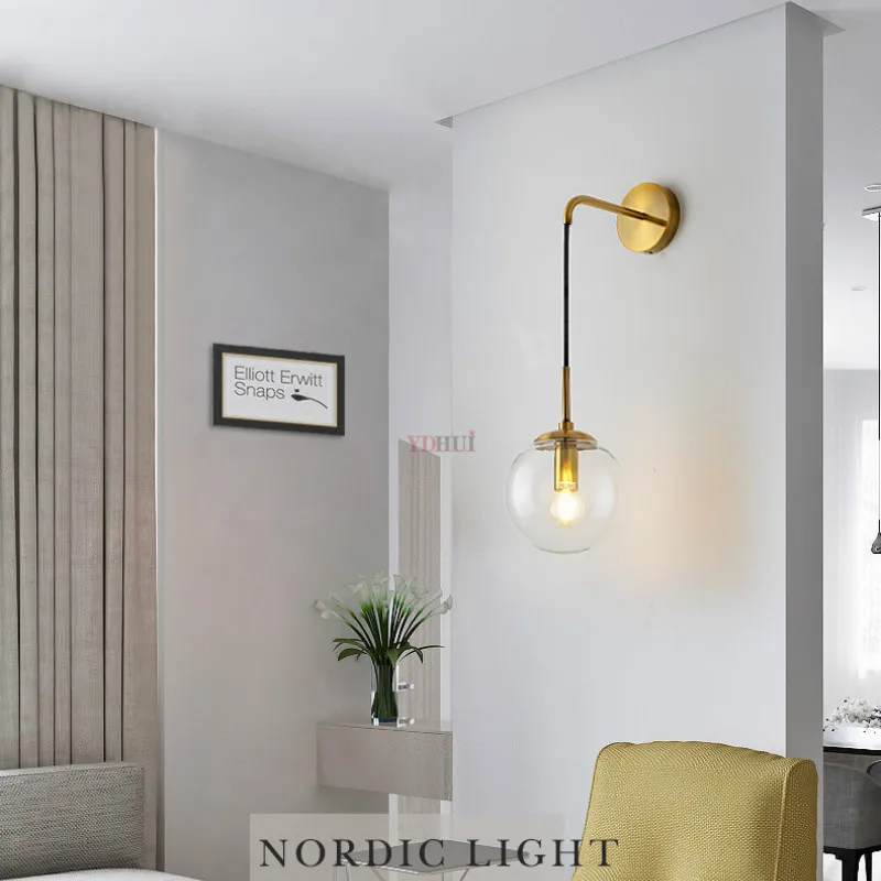 Современная винтажная светодиодная настенная лампа в скандинавском стиле