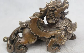 Бесплатная доставка &lt&lt&lt&lt&lt 5 &quotКитайская народная статуя из чистой бронзы для