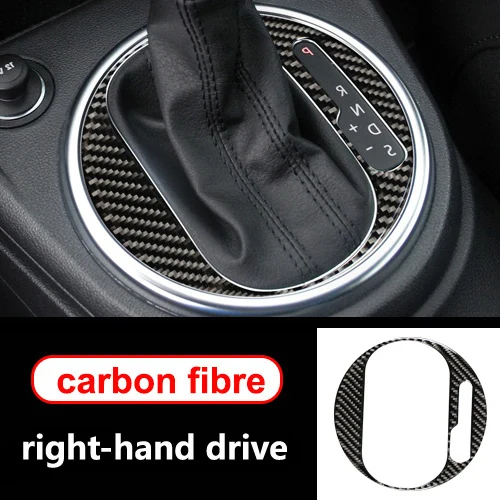right-hand drive Аксессуары для volkswagen beetle, внутренняя отделка из углеродного волокна, центральная консоль, дверная панель, рулевое колесо, наклейки для автомобиля, Стайлинг - Название цвета: right-hand drive