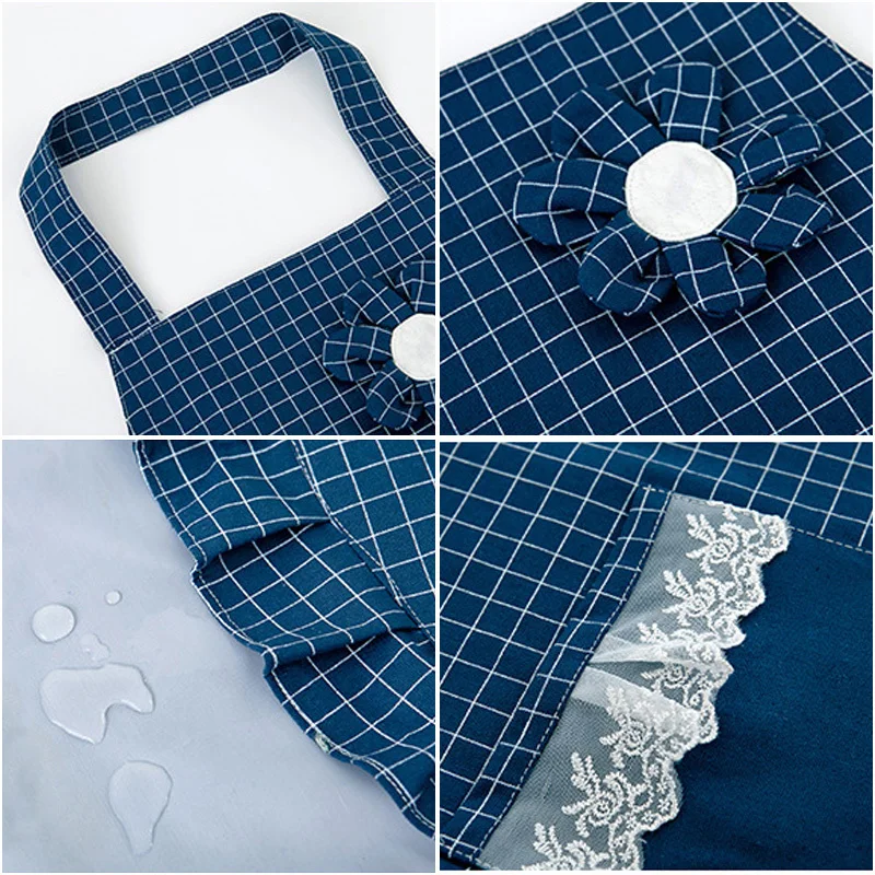 Женский кухонный фартук в клетку 65 х95 см