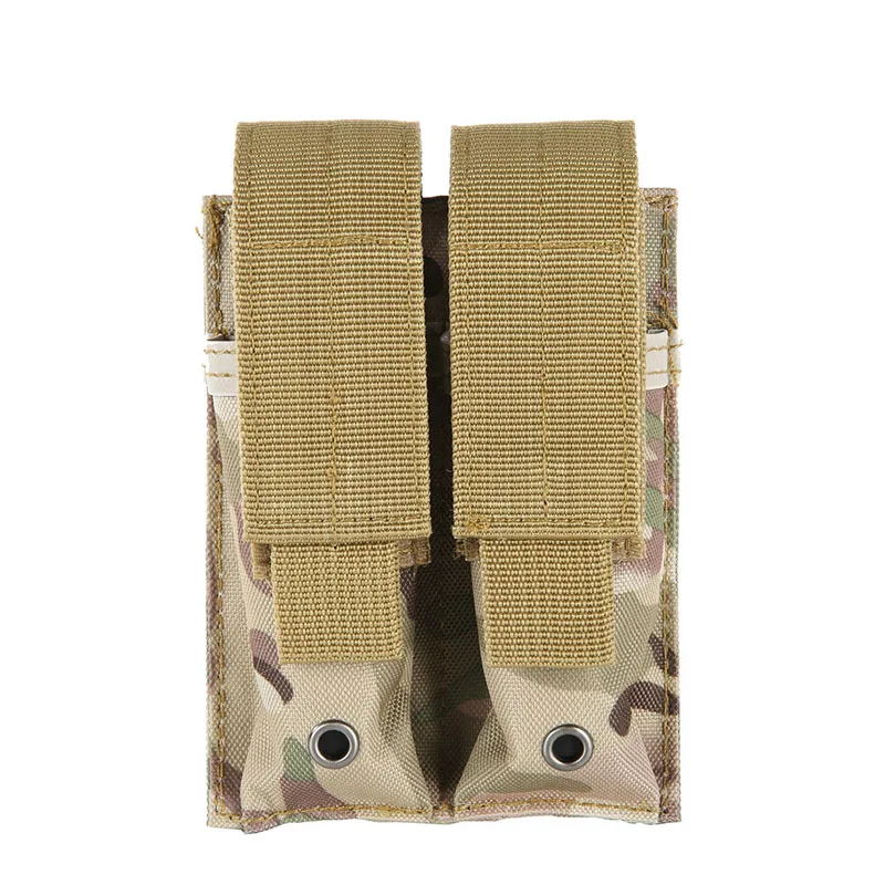

Hunting Combat Military 9MM 600D Nylon Molle Tactical Dual Double Pistol Mag Magazine Pouch Close Holster For Outdoor GMT601