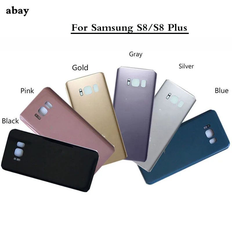 Чехол на заднюю батарею для samsung Galaxy S8 G950 S8+ G955 S8 Plus задняя крышка корпуса+ наклейка запасные части