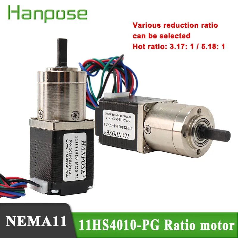 

NEAM11 5PCS 11HS4010-PG Gear Stepper Motor Extruder Gear Stepper Motor Ratio 5.18 /3.71/ 27-1/720-1 for CNC milling machine