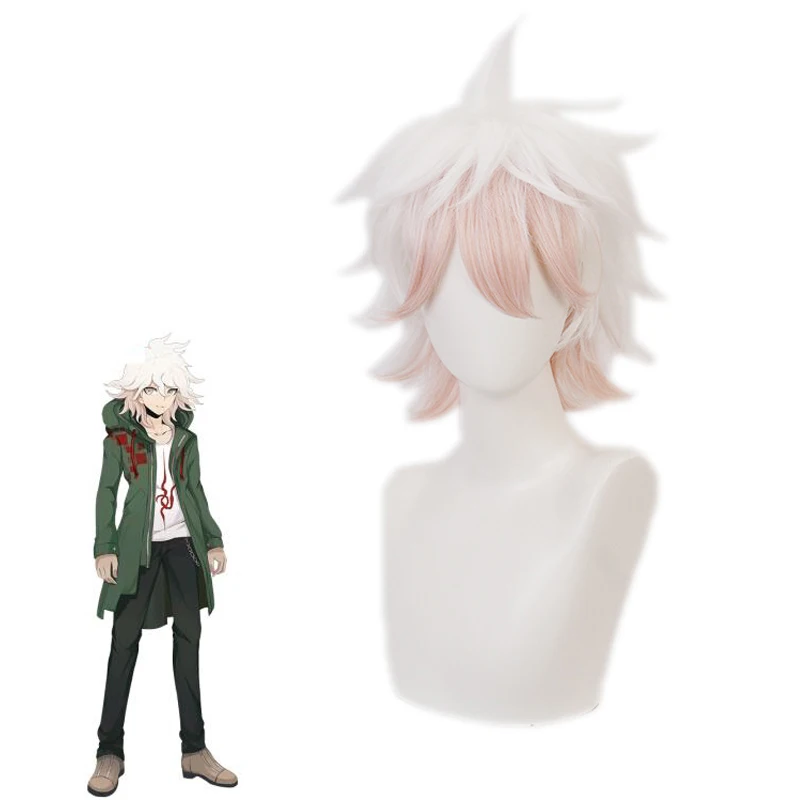 Nagito Komaeda костюм для косплея парик Danganronpa 2 до свидания дискомфорт Тренч и штаны