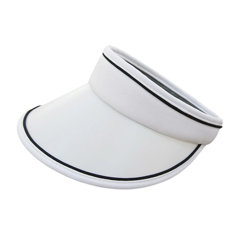 

Wide Brim Sun Visors Summer UV Protection Beach Cap Gardening Topless Hat for Outdoor Sports UPF 50+ SWD889