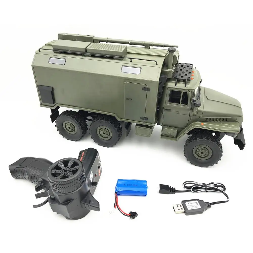 Enlarge WPL B36 Ural 1/16 2.4G 6WD Rc Car Military Truck Rock Crawler Command Communication Vehicle RTR Toy Army Green