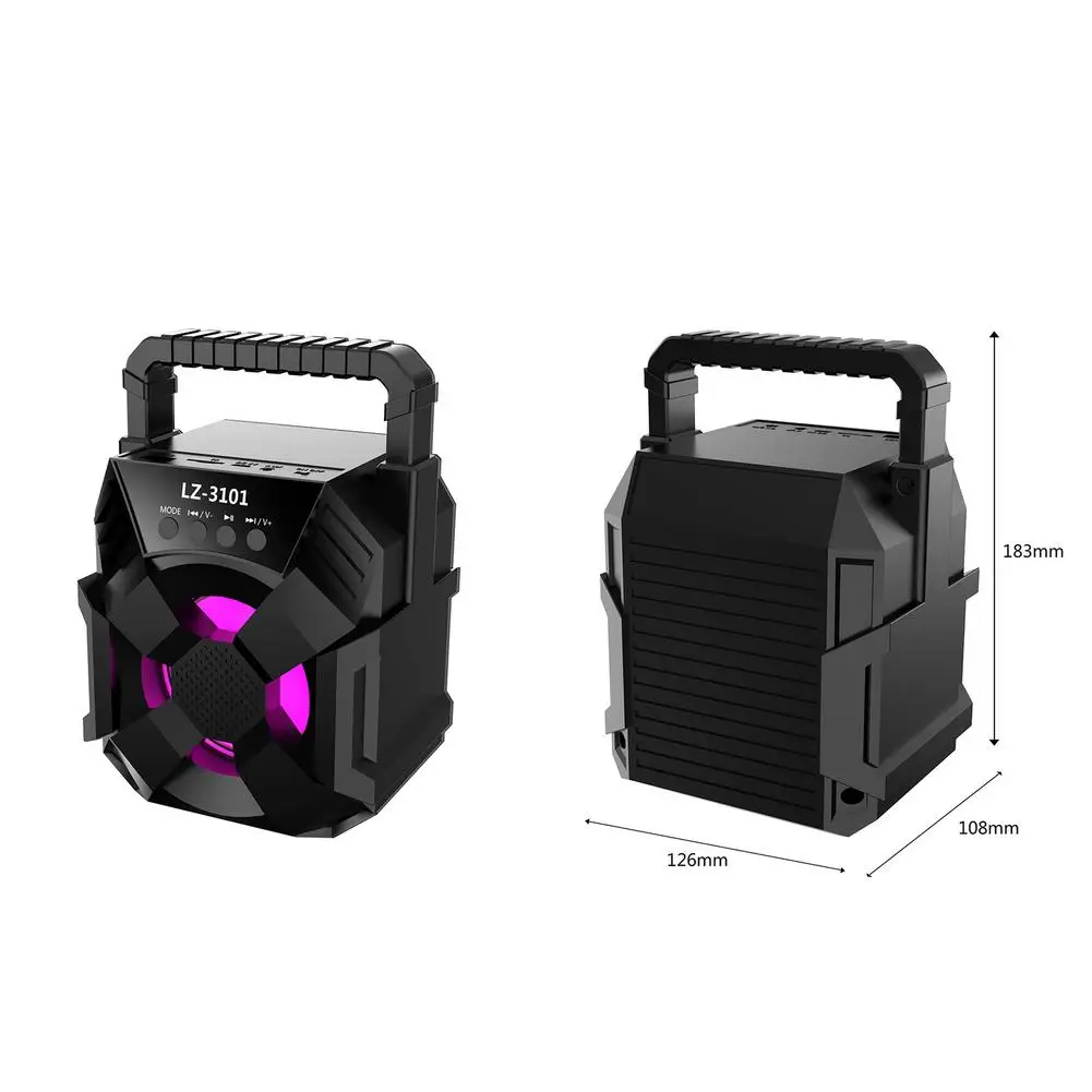 Беспроводная Bluetooth-колонка маленькая мини-колонка с многоцветной подсветкой