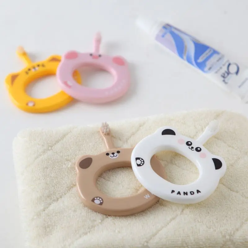 Cartoon Children Dual-use Toothbrush Kids Baby Milk Tooth Training Cleaning Soft Hair Toothbrushes Anti-out Teether | Мать и ребенок