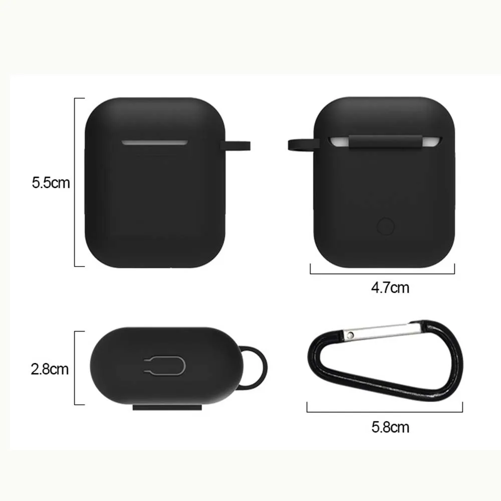 Силиконовый чехол для Airpods 5 в 1 защитный с карабином и ремешком наручных часов |