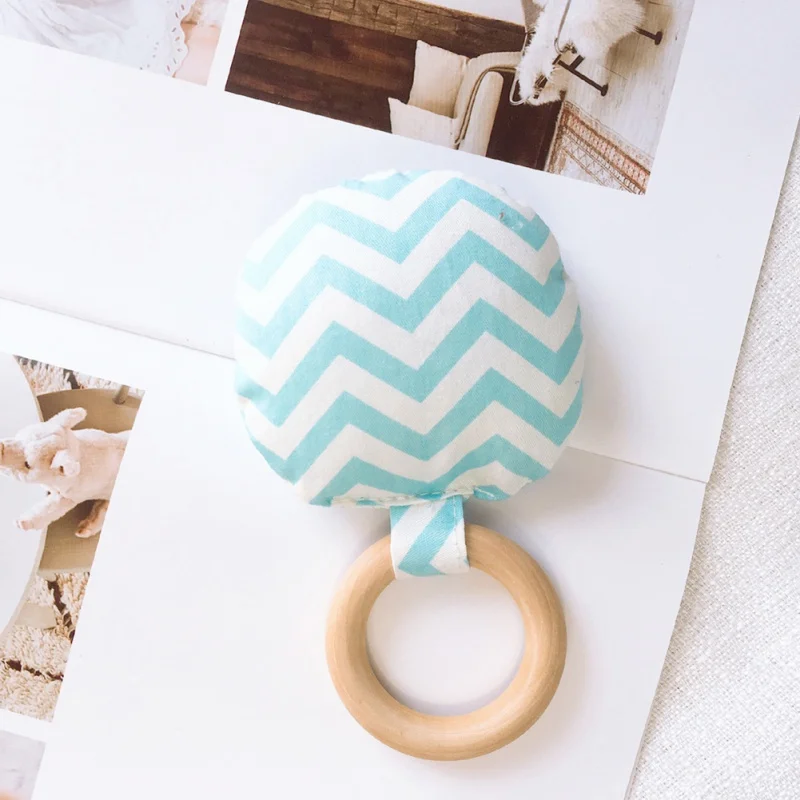 Portable Newborn Baby Teething Ring Chewing Teether Handheld Safety Wooden Natural Teeth Exercise Toy Gift | Дом и сад