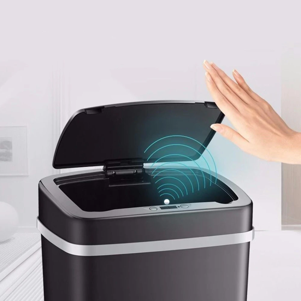 12L Intelligent sensing garbage can Smart Inductive Ashbin Automatic Sensor Dustbin Trash Can Home Garbage Bucket | Дом и сад