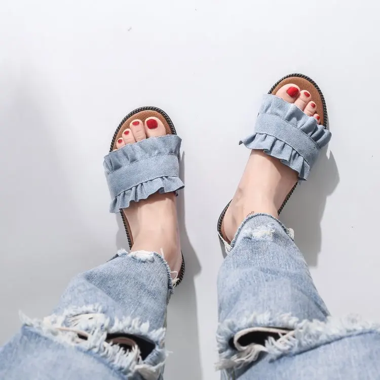 2019 г. Женские сандалии с бантиком шлепанцы Домашние уличные Вьетнамки пляжная