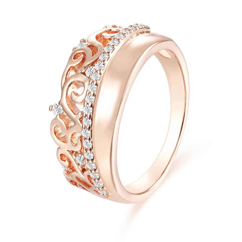 Женские свадебные кольца с узором FJ из розового золота 585 пробы|Кольца| |