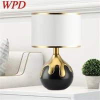 wpd ceramic table lamps desk lights luxury modern fabric for home office creative bedroom hotel