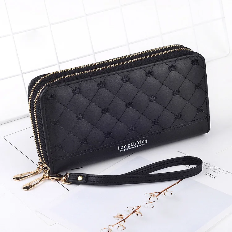 Модный женский кошелек из искусственной кожи с рисунком короны дамская сумка для